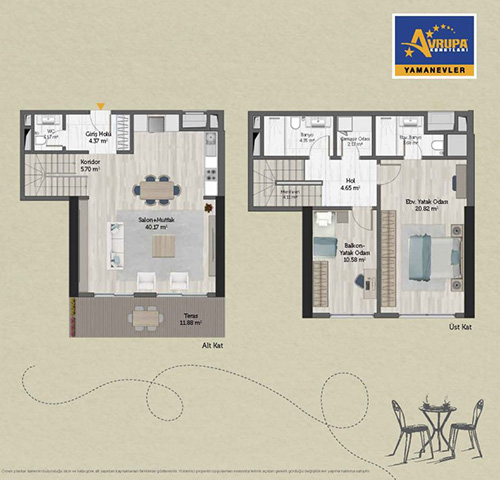 Abalpha brokerage 2+1 CT Daire Planı